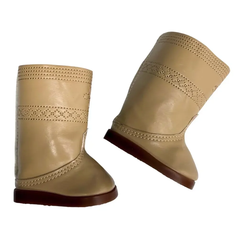 American Girl Ivy Doll Boots Julie's Friend Meet Outfit Shoes Tan Brown Retired